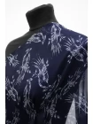 Шифон шёлковый MAX MARA Птицы на тёмно-синем MM H28/1 N50 1102502