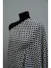 Креповая вискоза плательная MAX MARA Приглушённо-белая в чёрный горох MM H21/7 i50 1102510