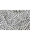 Креповая вискоза плательная MAX MARA Приглушённо-белая в чёрный горох MM H21/7 i50 1102510