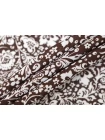Креповая вискоза плательно-блузочная MAX MARA Орнамент бело-коричневый ММ H21/8 i30 1102513