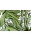 Вискоза твиловая плательно-блузочная MAX MARA Цветы на зелёном MM H21/10 G70 1102535