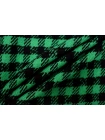 Твид Шанель хлопковый в клетку Черно-зеленый H68 L70 20092502