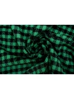 Твид Шанель хлопковый в клетку Черно-зеленый H68 L70 20092502