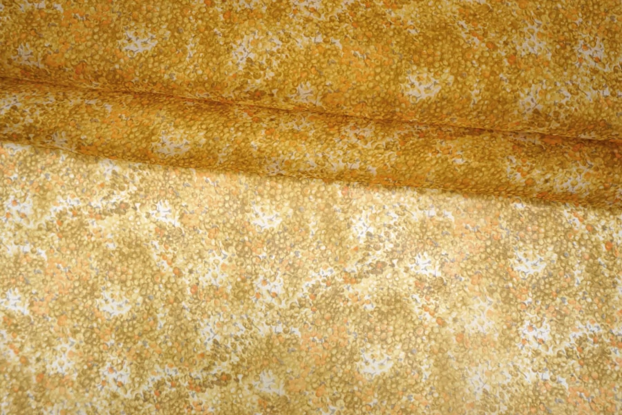 Шифон шёлковый MAX MARA Абстракция горчичная MM H28/1 N50 30092542