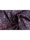 Шёлковый твил MAX MARA Абстракция под твид сине-бело-ягодная MM H31 N20 30092543