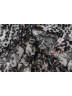 Шифон шёлковый MAX MARA Абстракция серо-чёрно-красная MM H28/1 N40 30092550