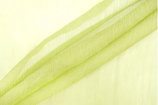 Крешированный шифон шелковый MAX MARA Лаймовый щербет H28/2 O10 30092554