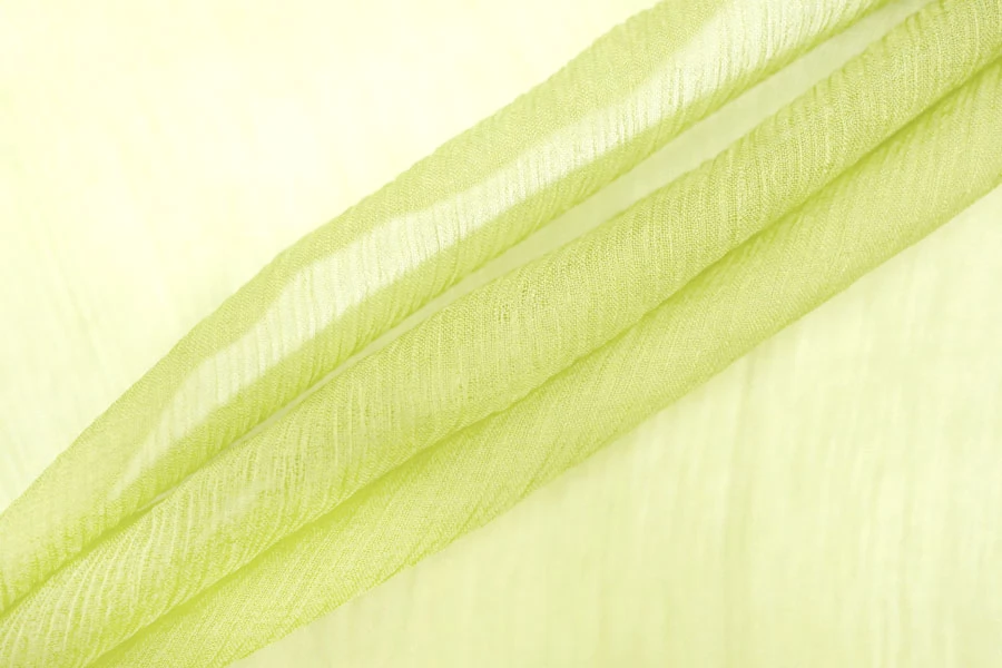 Крешированный шифон шелковый MAX MARA Лаймовый щербет H28/2 O10 30092554 Крешированный шифон шелковый MAX MARA Лаймовый щербет H28/2 O10 30092554