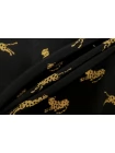 Крепдешин шёлковый Max Mara Гепарды на чёрном MM H31 N30 30092555