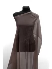 Крешированный шифон шелковый MAX MARA Дымчато-шоколадный H28/2 O10 30092558