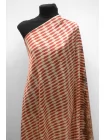 Атлас шелковый Max Mara Купон Абстракция красно-бежевая с цветами H00 EE11 30092559