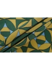 Крепдешин шелковый MAX MARA Геометрия горчично-зелёная MM H31 N20 30092560