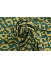 Крепдешин шелковый MAX MARA Геометрия горчично-зелёная MM H31 N20 30092560