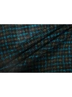 ОТРЕЗ 1,05 М Крепдешин шёлковый Max Mara Гусиная лапка сине-чёрно-зелёная MM (18) 30092568-1