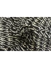 Крепдешин шелковый MAX MARA Абстракция чёрно-молочная MM H28/1 N40 30092578