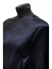Атлас шёлковый MAX MARA Цветы чёрные на тёмно-синем MM H31 N30 30092582