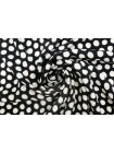 Креповая вискоза плательная MAX MARA Чёрная в белый горох MM H21/7 i50 30092591