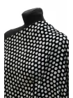 Креповая вискоза плательная MAX MARA Чёрная в белый горох MM H21/7 i50 30092591