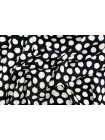 Креповая вискоза плательная MAX MARA Чёрная в белый горох MM H21/7 i50 30092591