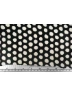 Креповая вискоза плательная MAX MARA Чёрная в белый горох MM H21/7 i50 30092591