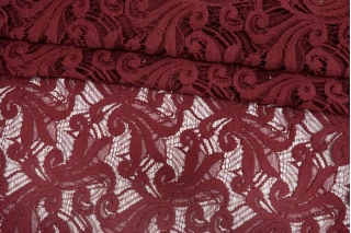 Кружево хлопковое Max Mara Бордовое MM H35 O44 3102555