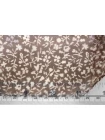 Шифон шёлковый MAX MARA Белые цветы на коричневом MM H28/1 N50 31092516