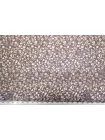 Шифон шёлковый MAX MARA Белые цветы на коричневом MM H28/1 N50 31092516