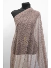 Шифон шёлковый MAX MARA Белые цветы на коричневом MM H28/1 N50 31092516