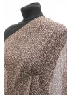Шифон шёлковый MAX MARA Белые цветы на коричневом MM H28/1 N50 31092516