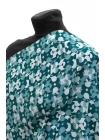 Крепдешин шелковый MAX MARA  Абстрактная геометрия сине-зелёная MM H31 N50 31092518