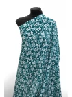 Крепдешин шелковый MAX MARA  Абстрактная геометрия сине-зелёная MM H31 N50 31092518