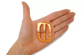 Пряжка пластик оранжевая перламутровая 35х50 мм (YY-2)25112515