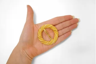 Пряжка пластик золотая 50 мм (W-3) 25112548