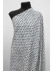 Креповая вискоза плательная MAX MARA Приглушённо-белая в чёрный горох MM H21/7 i50 1102510