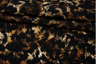 Креповая вискоза MAX MARA Под мех чёрно-коричневый ММ H21/8 i60 1102512