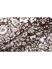 Креповая вискоза плательно-блузочная MAX MARA Орнамент бело-коричневый ММ H21/8 i30 1102513