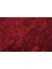 Купра плательная жаккардовая MAX MARA Бордовые цветы MM H24 O70  1102516