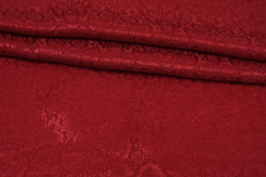 Вискоза плательно-блузочая жаккардовая MAX MARA Бордовая MM H23/1 J50 1102518