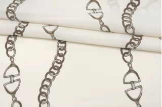 Вискоза креповая MAX MARA Цепи на молочном MM H21/1 i10 1102520