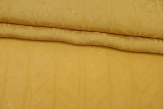 Вискоза плательная жаккардовая MAX MARA Орнамент пастельный горчично-жёлтый MM H23/1 J30 1102522