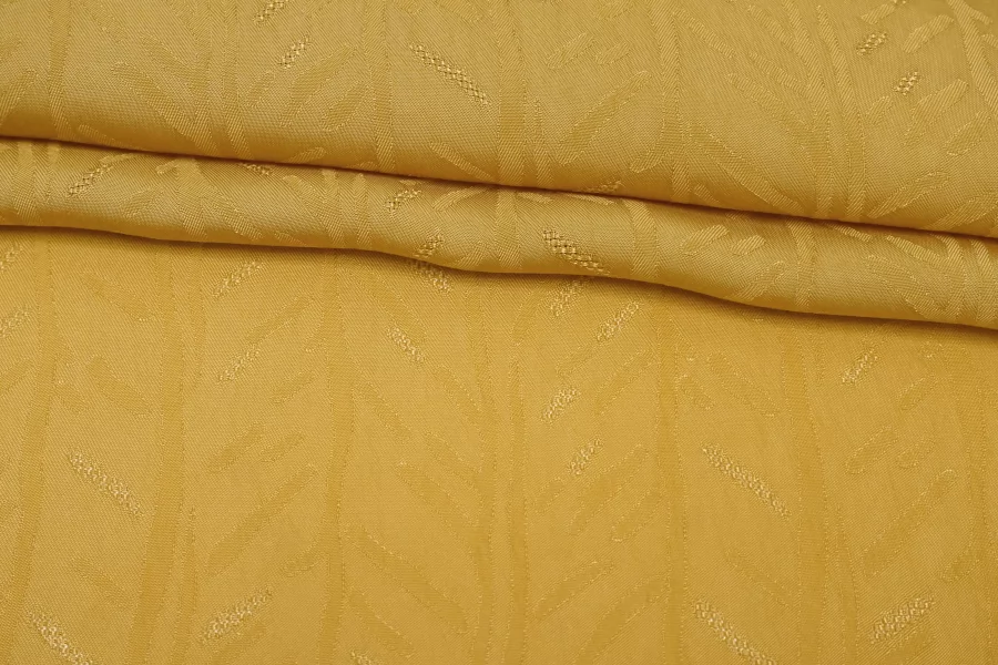 Вискоза плательная жаккардовая MAX MARA Орнамент пастельный горчично-жёлтый MM H23/1 J30 1102522