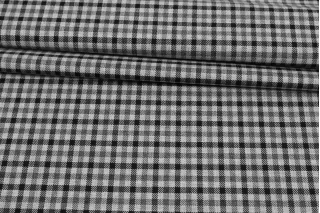 Костюмная поливискоза в клетку MAX MARA Чёрно-серая MM H64 F70 1102545