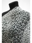 Шифон шёлковый MAX MARA Леопард чёрно-серый MM H28/1 N50 30092520