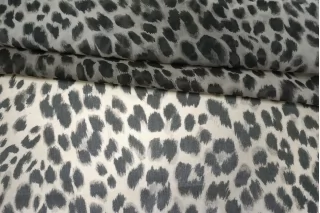 Шифон шёлковый MAX MARA Леопард чёрно-серый MM H28/1 N50 30092520