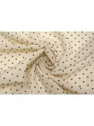 Крепдешин шелковый MAX MARA Чёрный горошек на светло-бежевом MM H31 N50 30092529