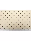Крепдешин шелковый MAX MARA Чёрный горошек на светло-бежевом MM H31 N50 30092529