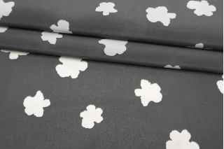 Крепдешин шелковый MAX MARA Серый в цветок MM H31 N50 30092530