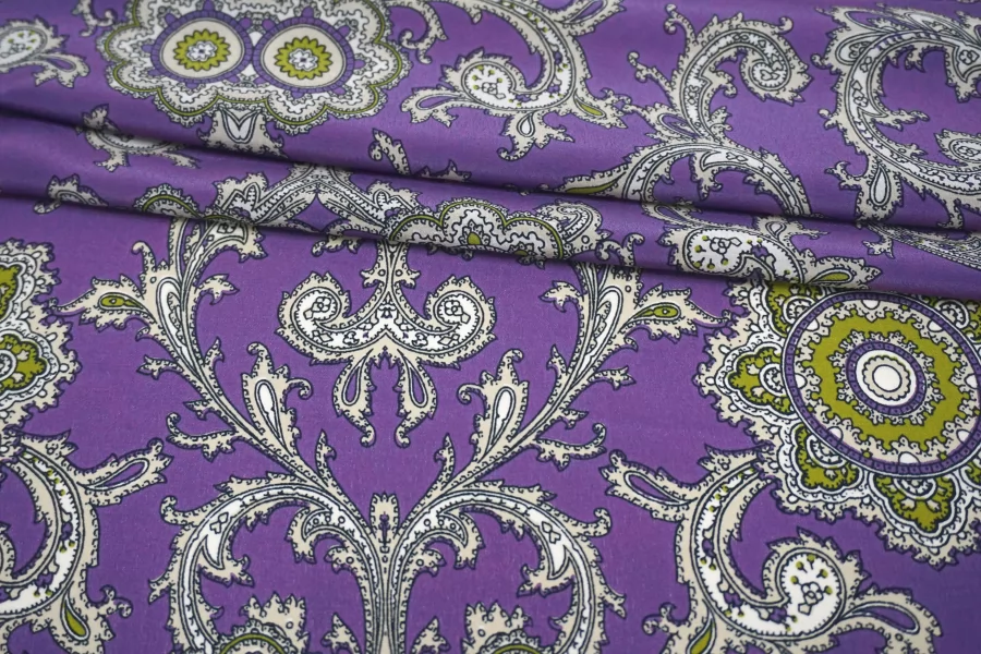 Крепдешин шелковый КУПОН MAX MARA Платок фиолетовый MM N30 30092557