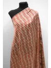 Атлас шелковый Max Mara Купон Абстракция красно-бежевая с цветами H00 EE11 30092559