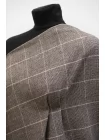 Костюмная фланель-стрейч шерстяная CERRUTI Гленчек бежево-коричневая BL H60/1 FF30 30102505